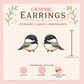 Chickadee Bird Stud Earrings, Cute Songbird Graphic Studs, Lightweight Resin Sealed Nature Jewelry