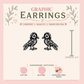 Skeleton Crow Stud Earrings, Spooky Raven Bird Earrings, Gothic Animal Studs, Halloween Earrings, Creepy Cute Jewelry