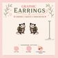Opossum Backpack Stud Earrings, Cute Possum, Green Backpack, Woodland Animal, Lightweight Plastic (0.5")