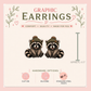 Raccoon Beanie Stud Earrings, Cute Trash Panda, Cozy Woodland Animal, Lightweight Plastic (0.5")