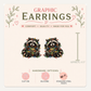 Raccoon Christmas Lights Stud Earrings, Tangled Trash Panda, Holiday Animal Jewelry, Lightweight Plastic (0.5")