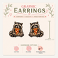 Raccoon Pizza Stud Earrings, Pepperoni Pizza, Cute Trash Panda, Funny Food Jewelry, Lightweight Plastic (0.5")