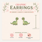 Brontosaurus Stud Earrings, Cute Long Neck Dinosaur Earrings, Green Dino Jewelry, Prehistoric Dinosaur Lover Gift