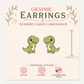 Cute T-Rex Stud Earrings, Green Dinosaur Earrings, Whimsical Dino Jewelry, Teacher Gift, Lightweight Graphic Studs
