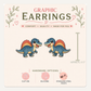 Spinosaurus Stud Earrings, Blue Dinosaur Jewelry, Prehistoric Gift, Science Teacher Graphic Studs