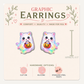 Rainbow Ghost Cat Stud Earrings, Halloween Kitty Jewelry, Trick or Treat Cat Studs