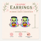 Rainbow Frankenstein Stud Earrings, Trick or Treat Monster, Halloween Graphic Jewelry (0.5")