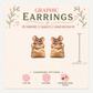 Mouse Flour Bag Stud Earrings, Woodland Bakery Animal, Lightweight Plastic (0.5")