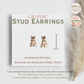 Siberian Husky Stud Earrings, Cute Husky Earrings, Graphic Dog Earrings, Husky Mom Gift, Dog Lover Jewelry, Lightweight Studs