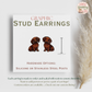 Red Dachshund Stud Earrings, Wiener Dog Earrings, Doxie Jewelry, Dachshund Mom Gift, Cute Dog Lover Earrings