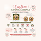 Custom Photo Stud Earrings, Personalized Pet Earrings, Custom  Earrings, Photo Jewelry, Memorial Gift, Custom Graphic Earrings