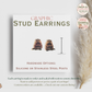 Groundhog Stud Earrings, Cute Groundhog Earrings, Graphic Animal Earrings, Woodland Studs, Groundhog Day Gift, Nature Lover Jewelry