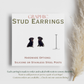 Black Labrador Stud Earrings, Black Lab Puppy Earrings, Labrador Retriever Jewelry, Dog Lover Gift, Cute Graphic Stud Earrings