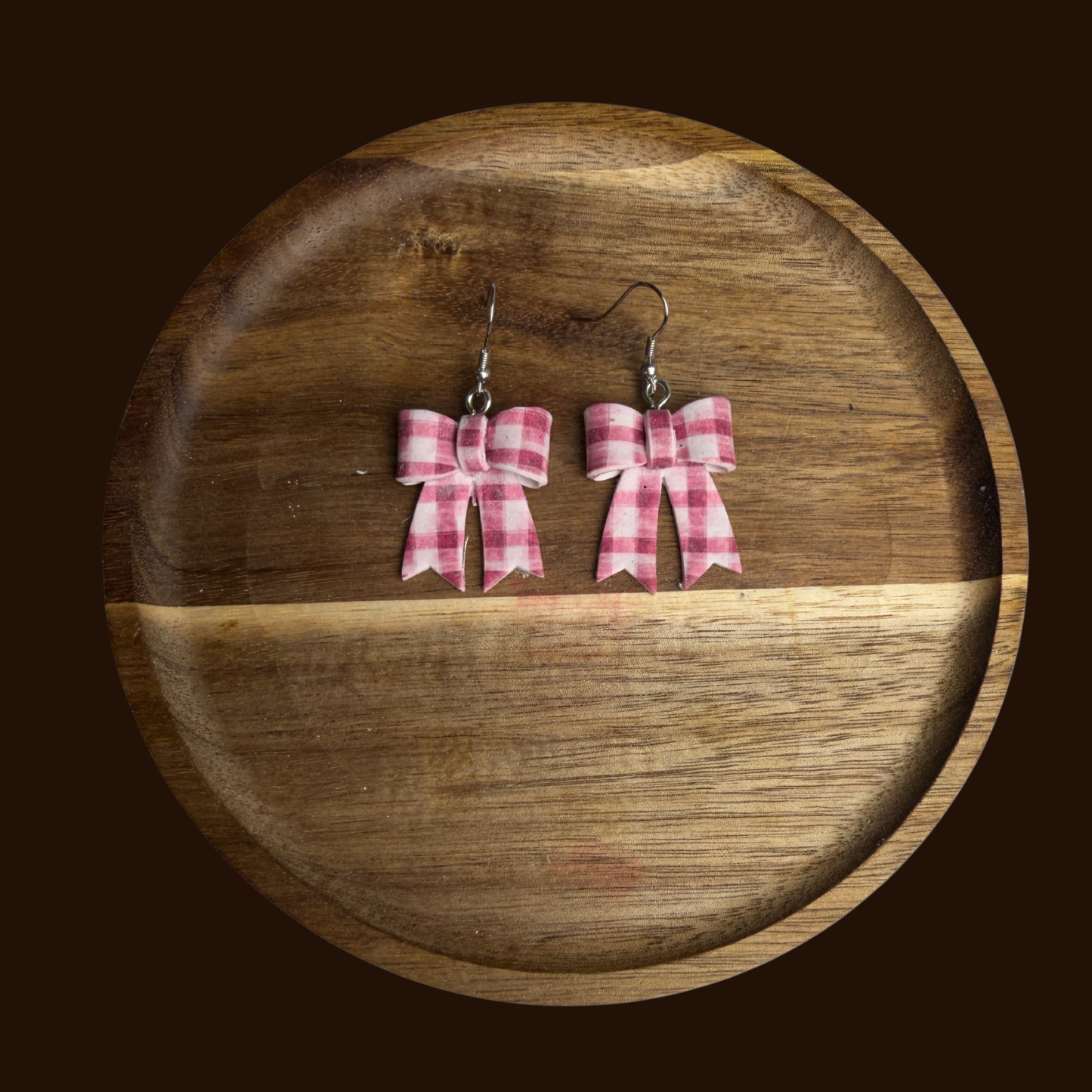 Handcrafted Bow Dangle Earrings