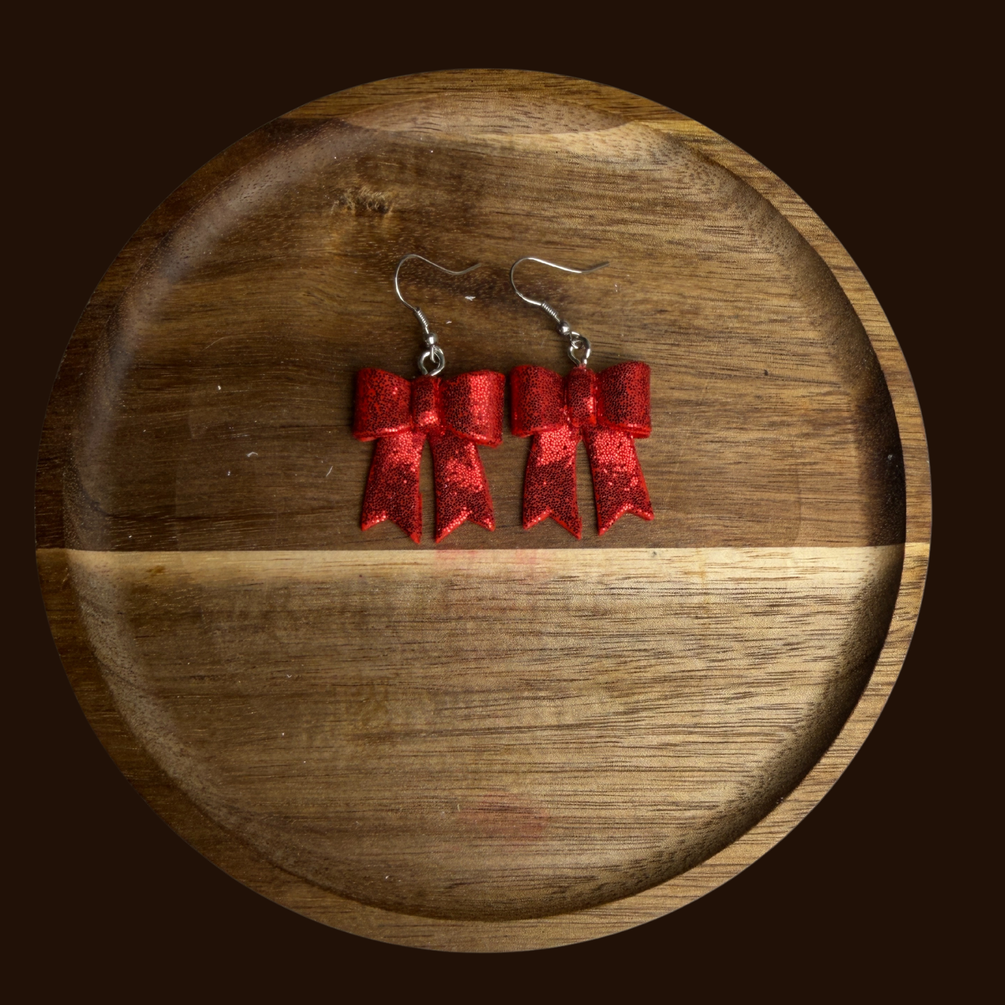 Handcrafted Bow Dangle Earrings