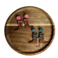 Western Boot Bow Polymer Dangle Earrings