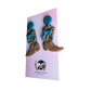 Western Boot Bow Polymer Dangle Earrings