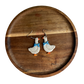 Enchanted Silly Goose Polymer Clay Dangle Earrings
