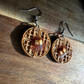 Enchanted Waffle Polymer Clay Dangle Earrings