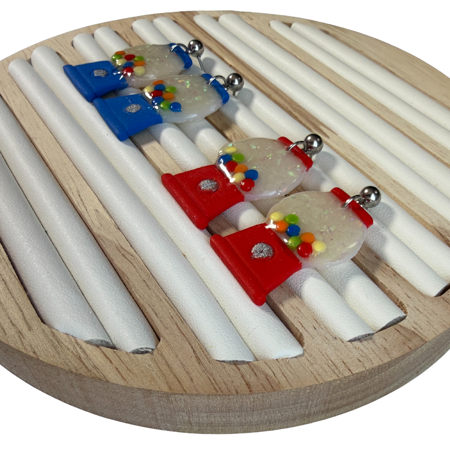 Gumball Machine Dangle Polymer Clay Earrings Earrings