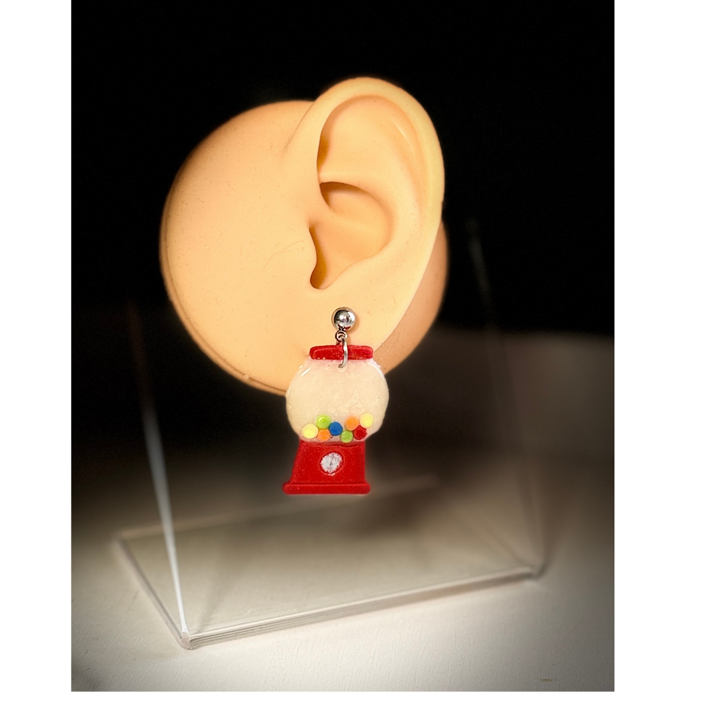 Gumball Machine Dangle Polymer Clay Earrings Earrings