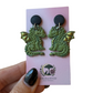Cute Dragon Earrings | Fantasy Dragon Dangles | Dragon Lover Gift | Mythical Creature Earrings | Green Dragon Jewelry | Nerdy Gift