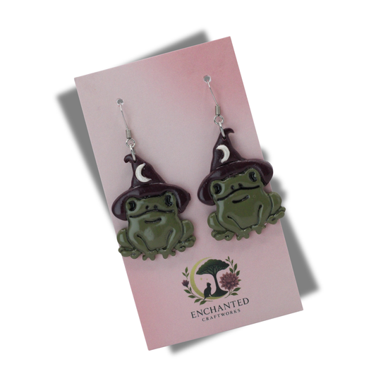 Toadally Enchanted Polymer Clay Earring Dangles