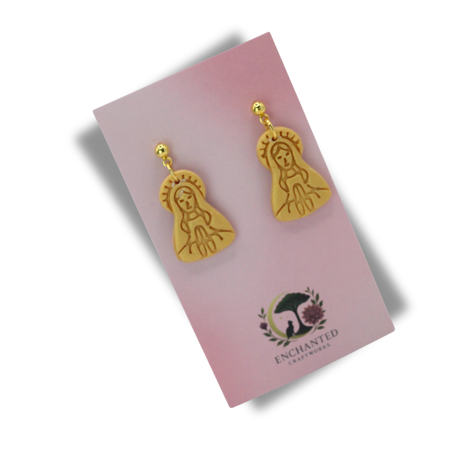 Sacred Serenity Polymer Clay Dangle Earrings