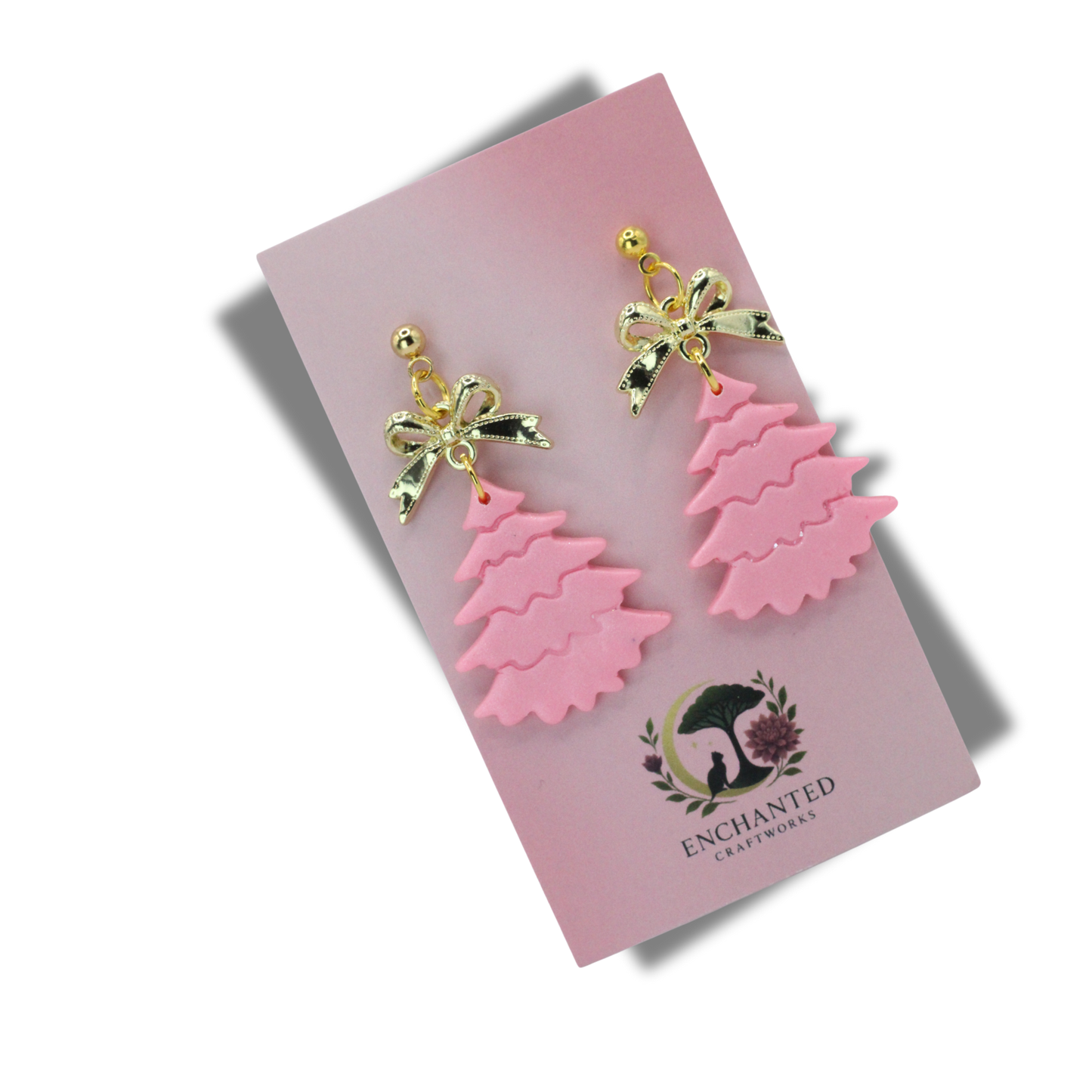 Tree Polymer Clay Dangle Earrings