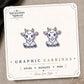 Baby Goat Stud Earrings on the tilted Enchanted Nomad Designs card