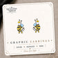 Bumblebee Goose Stud Earrings on the tilted Enchanted Nomad Designs card