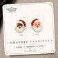 Classic Santa — Mix & Match Stud Earrings on the tilted Enchanted Nomad Designs card