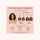 Custom Face Photo Dangle Earrings example