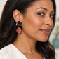 Custom graduation photo earrings, personalized portrait and graduation cap example 2.