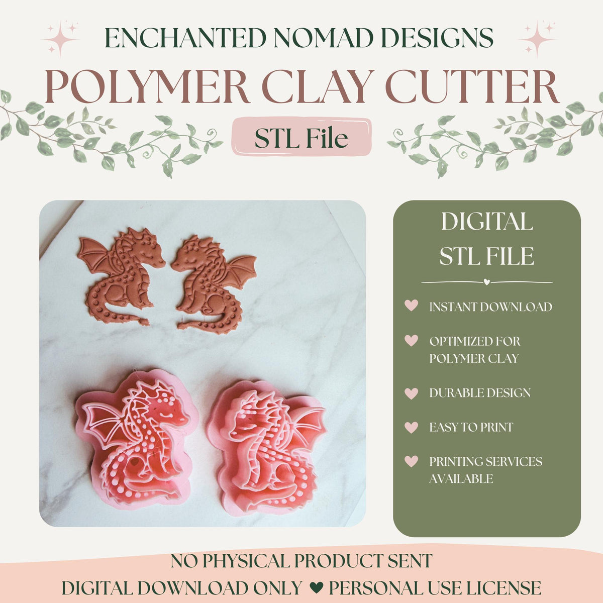 Dragon Clay Cutter STL — 20, 30 & 40 mm preview 1
