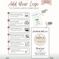 Handmade With Love Thank You Card — Canva Template preview 2