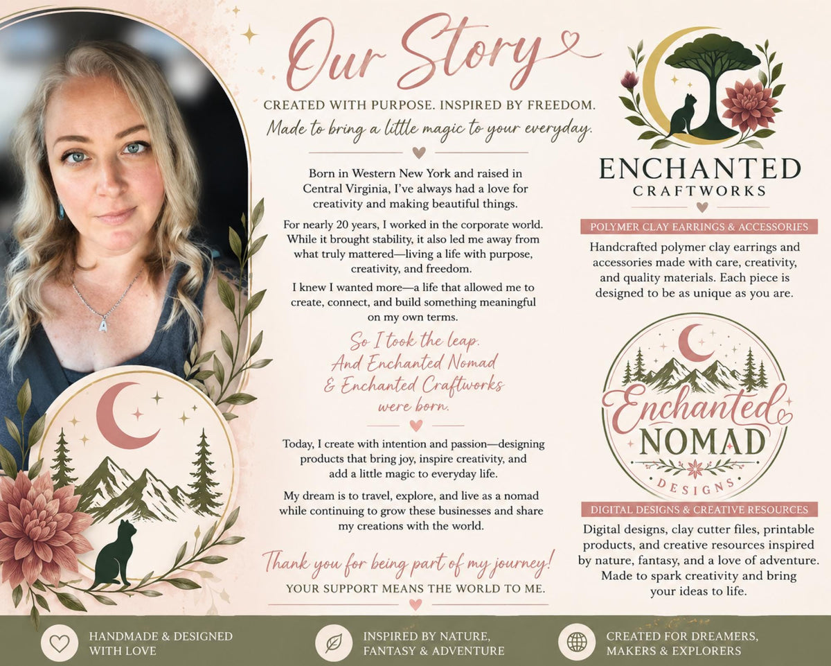 Handmade With Love Thank You Card — Canva Template preview 3