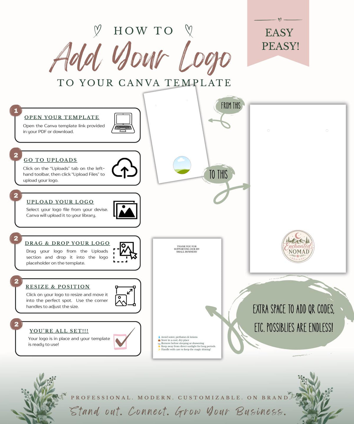 Earring Display Card — Canva Template preview 2