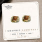 Floral Holy Bible Stud Earrings on the tilted Enchanted Nomad Designs card