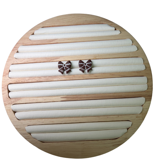 Football Bow Stud Earrings