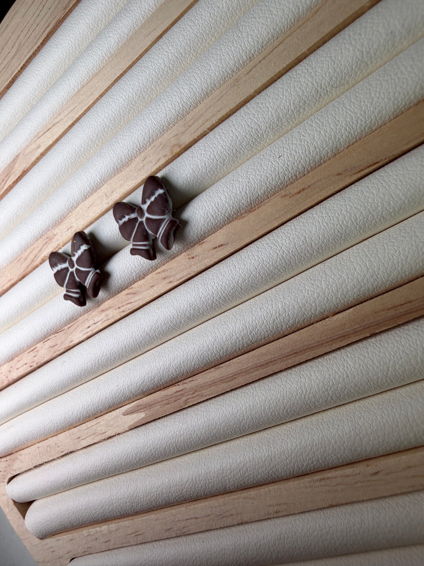 Football Bow Stud Earrings