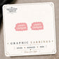 Happy Camper Stud Earrings on the tilted Enchanted Nomad Designs card