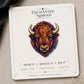 American Bison Earrings & Pins on a branded display card