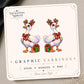 Reindeer Goose Earrings & Pins on original display card