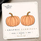 Orange Pumpkin Earrings & Pins on original display card