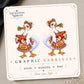 Autumn Goose Earrings & Pins on original display card