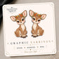 Fawn with Floral Crown Earrings & Pins on original display card