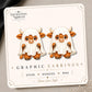 Highland Cow in White Ghost Costume Earrings & Pins on original display card