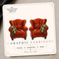 Cozy Reading Chair Earrings & Pins on original display card