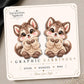Cozy Wolf in Sweater Earrings & Pins on original display card